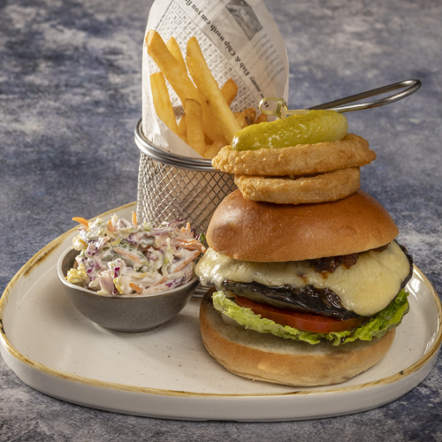 <p>CHEESY MUSHROOM BURGER</p>